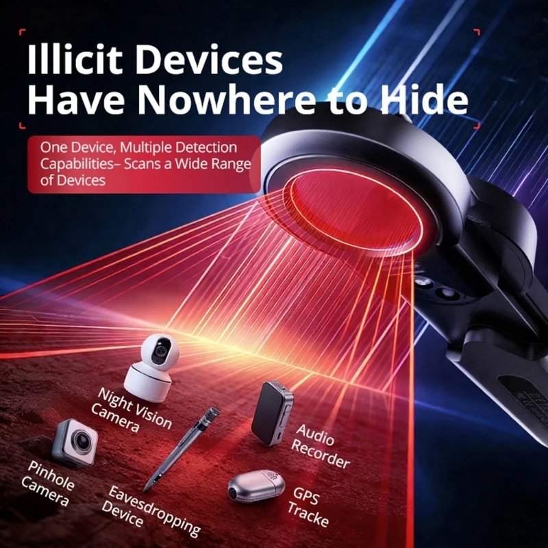 High Sensitivity Wireless Camera Detector With Vibration Alarm Trackers For Anti Spies Anti Theft Security Protections W8KE
High Sensitivity Wireless Camera Detector With Vibration Alarm Trackers For Anti Spies Anti Theft Security Protections W8KE