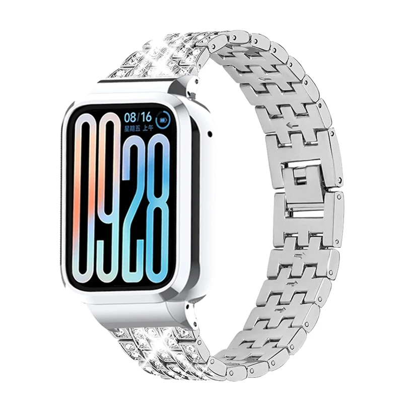 Защитный металлический ремешок для Xiaomi Smart Band 9 Pro, ремешок для часов из нержавеющей стали для mi Band 9pro, браслет с бриллиантами, защитный корпус
Защитный металлический ремешок для Xiaomi Smart Band 9 Pro, ремешок для часов из нержавеющей стали для mi Band 9pro, браслет с бриллиантами, защитный корпус