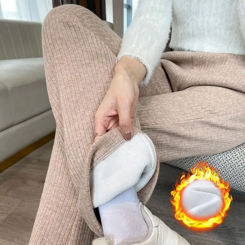 Pants Ladies Winter Fleece Flare Women Clothes Autumn Winter New Casual Pleated Wide Leg Pants Female Elastic Waist Trousers
Pants Ladies Winter Fleece Flare Women Clothes Autumn Winter New Casual Pleated Wide Leg Pants Female Elastic Waist Trousers