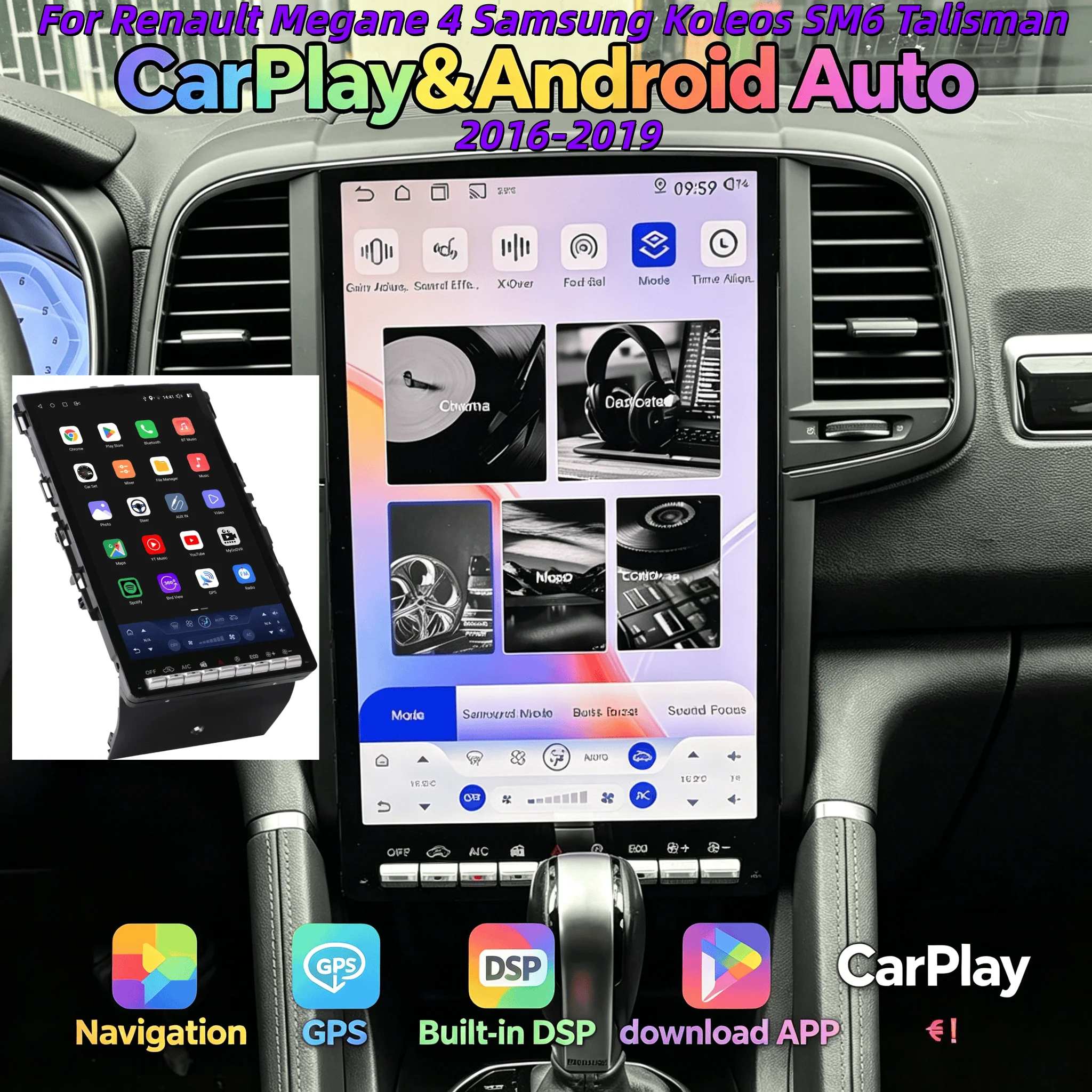 Multimedia Android Auto For Renault Megane 4 Samsung Koleos SM6 Talisman 2016-2019 Carplay Radio Screen Car Radio Player Head
Multimedia Android Auto For Renault Megane 4 Samsung Koleos SM6 Talisman 2016-2019 Carplay Radio Screen Car Radio Player Head