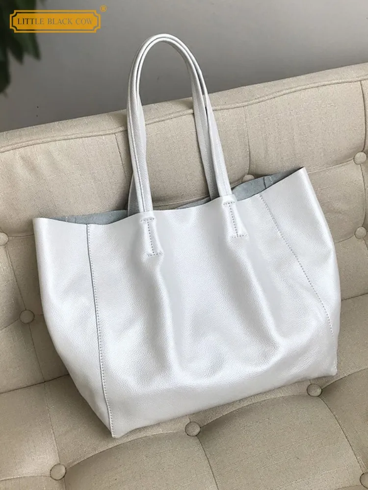 Women Genuine Leather Bag Fashion Large Capacity Shopping Bag Casual Tote Handbag Solid Color Soft Cowskin Single Shoulder Bags
Women Genuine Leather Bag Fashion Large Capacity Shopping Bag Casual Tote Handbag Solid Color Soft Cowskin Single Shoulder Bags