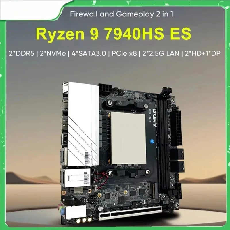 Игровая материнская плата N17 AMD Ryzen 9 8945HS 7940HS ES 7840HS ES 2xNVMe 4xSATA PCIEx8 2x2,5G LAN Брандмауэр NAS ITX Материнская плата
Игровая материнская плата N17 AMD Ryzen 9 8945HS 7940HS ES 7840HS ES 2xNVMe 4xSATA PCIEx8 2x2,5G LAN Брандмауэр NAS ITX Материнская плата