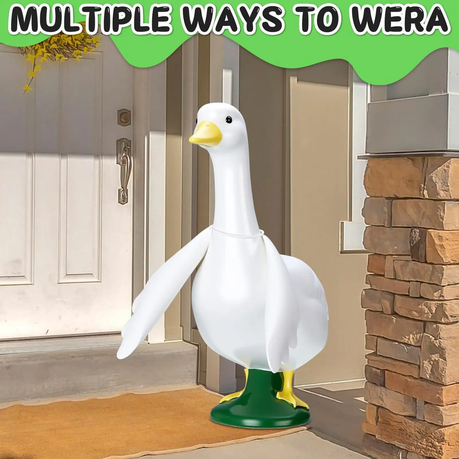 Geese Clothes Yard Geese Statue Poseable Wings For Outdoor Decorative Figurine Clothes Seasonal Decoration For Party Yard
Geese Clothes Yard Geese Statue Poseable Wings For Outdoor Decorative Figurine Clothes Seasonal Decoration For Party Yard