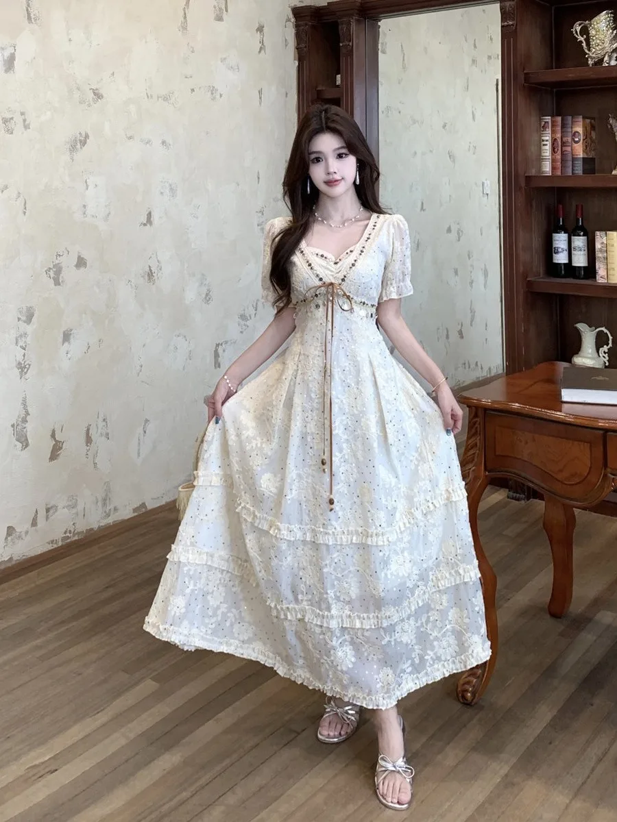 plus Size Women's Floral Lace Short Sleeve Dress Summer New Style Waist Cinched Bubble Sleeve Long Dress Comfortable Commute ...
plus Size Women's Floral Lace Short Sleeve Dress Summer New Style Waist Cinched Bubble Sleeve Long Dress Comfortable Commute ...