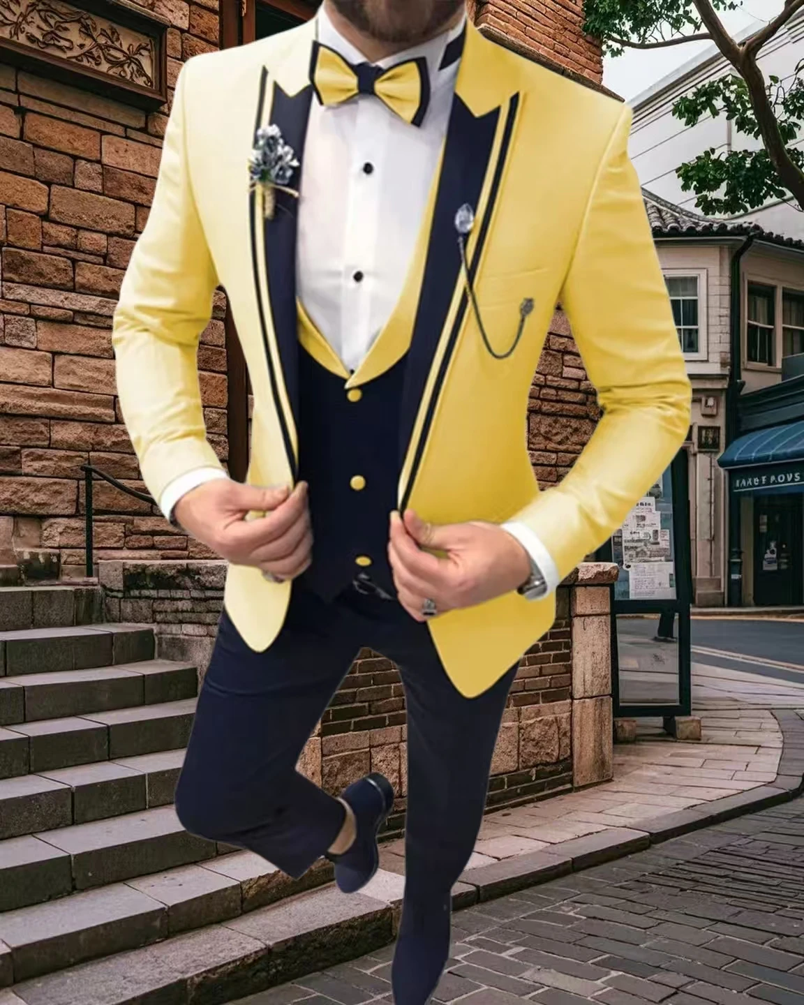 Высококачественный свадебный мужской костюм с пиковыми лацканами для свадьбы. Элегантные вечерние платья. Комплект из трех предметов: пиджак, жилет и брюки.
Высококачественный свадебный мужской костюм с пиковыми лацканами для свадьбы. Элегантные вечерние платья. Комплект из трех предметов: пиджак, жилет и брюки.