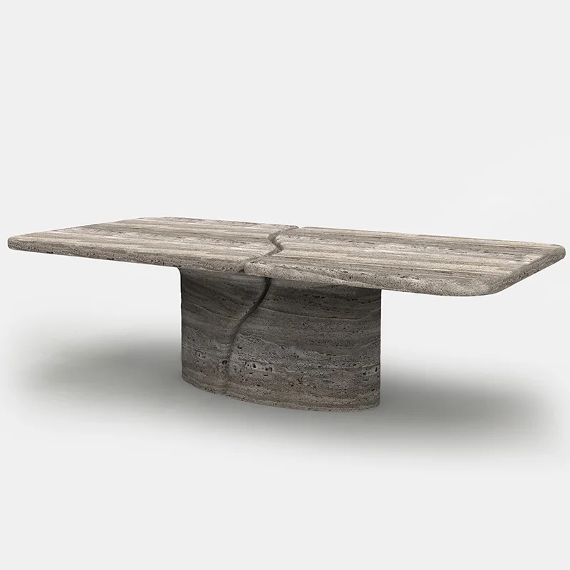 D# Grey Travertine Dining Table Natural Solid Stone Furniture Custom Luxury Kitchen Table
D# Grey Travertine Dining Table Natural Solid Stone Furniture Custom Luxury Kitchen Table
