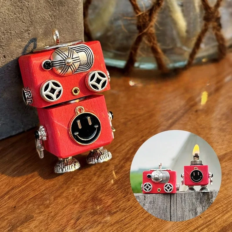 Punk Robot Kerosene Lighter Miniature Exquisite Gift for Men, Vintage Mechanical Windproof Pocket Lighter with Steampunk Design
Punk Robot Kerosene Lighter Miniature Exquisite Gift for Men, Vintage Mechanical Windproof Pocket Lighter with Steampunk Design