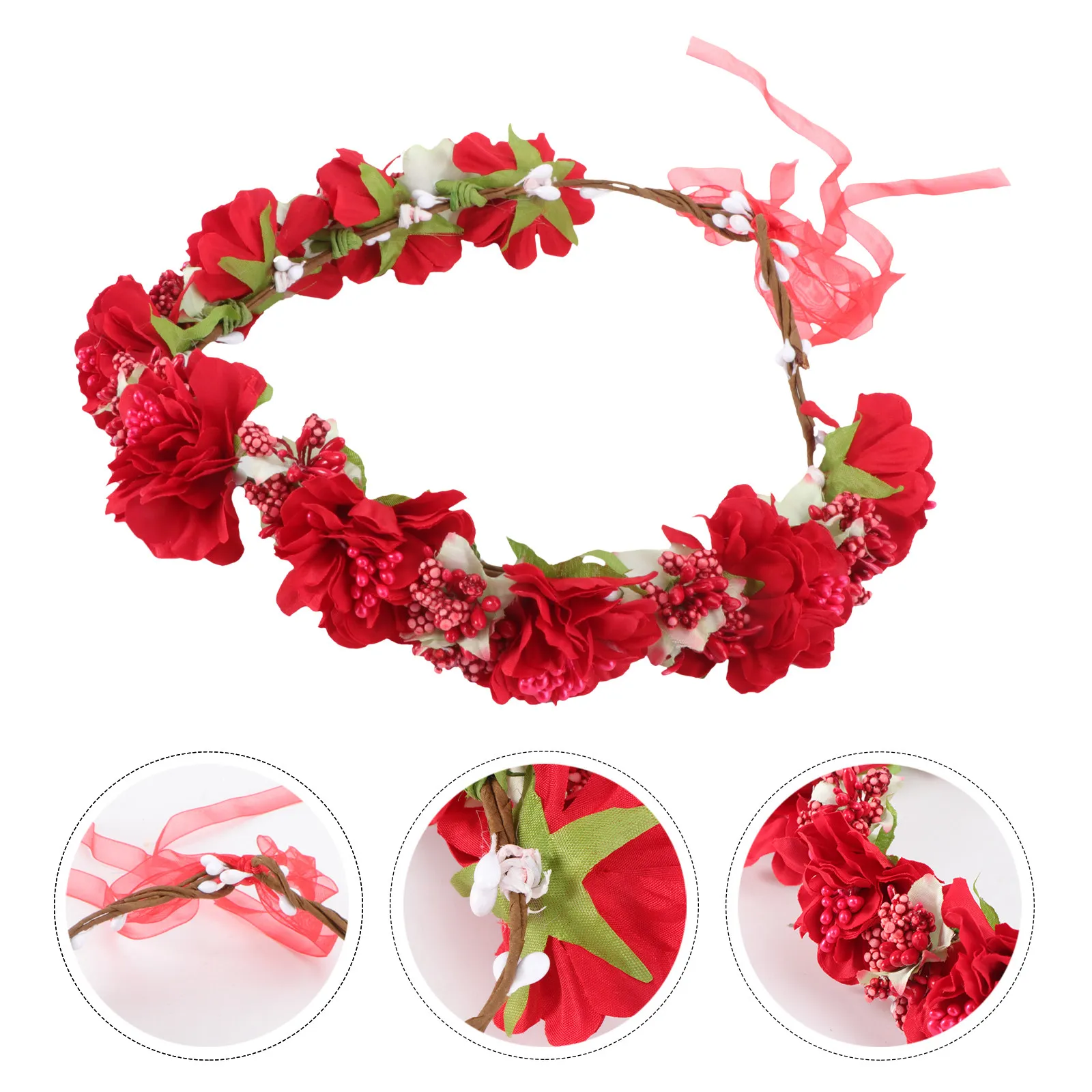 1Pcs Flower Headwear Bridal Wreath Headband Delicate Wedding Headdress for Bride Photography Prop Beach Party Daily Wear
1Pcs Flower Headwear Bridal Wreath Headband Delicate Wedding Headdress for Bride Photography Prop Beach Party Daily Wear