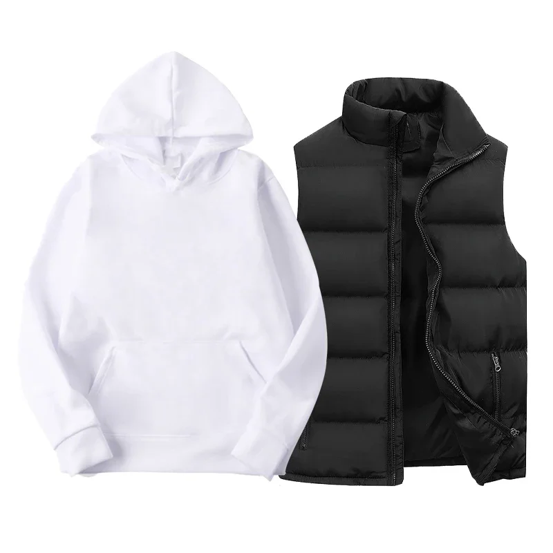 Spring Autumn Men Tracksuit 2Piece Set Solid Color Hoodies and Zipper Stand Collar Vest Fashion Casual Sport Male Jacket Outfits
Spring Autumn Men Tracksuit 2Piece Set Solid Color Hoodies and Zipper Stand Collar Vest Fashion Casual Sport Male Jacket Outfits