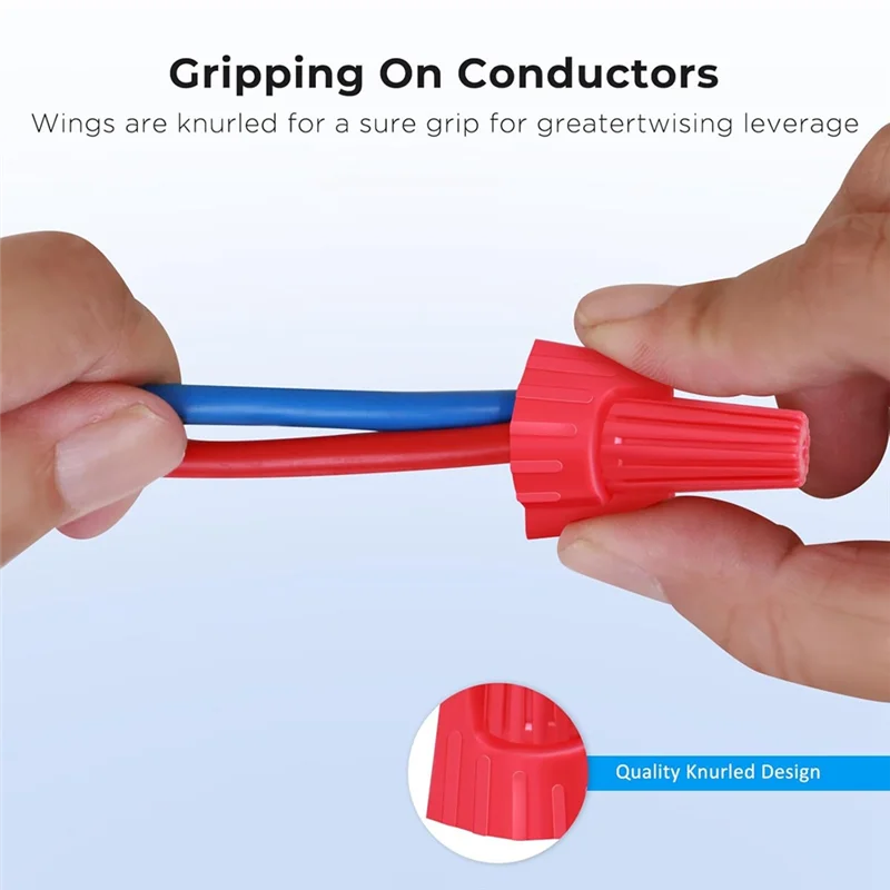 600PCS Red Wire Connectors Nuts, Winged Electrical Wire End Connectors Caps, Twist-On Easy Screw On Type Connectors
600PCS Red Wire Connectors Nuts, Winged Electrical Wire End Connectors Caps, Twist-On Easy Screw On Type Connectors