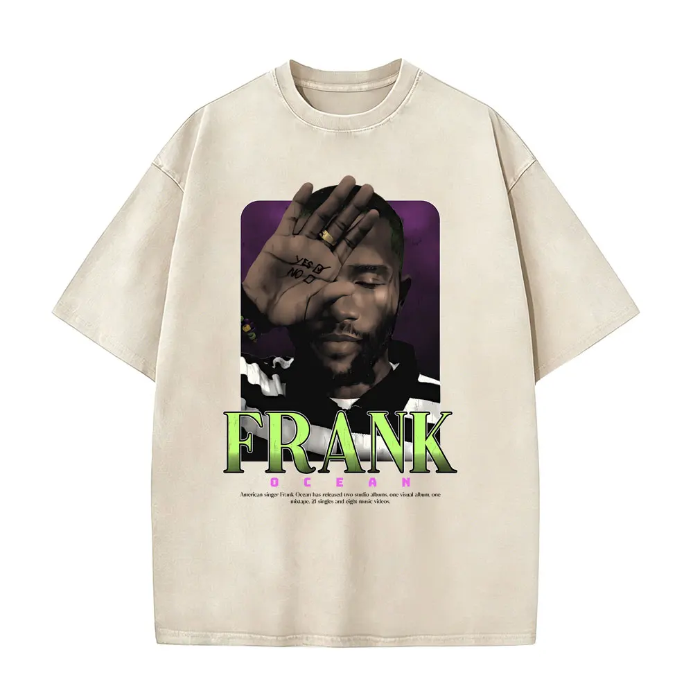 Washed Vintage Rapper Frank Oversized T-shirt Blond Fashion T Shirt Ocean Hip Hop T-shirts Men's Self Control Short Sleeve Tees
Washed Vintage Rapper Frank Oversized T-shirt Blond Fashion T Shirt Ocean Hip Hop T-shirts Men's Self Control Short Sleeve Tees