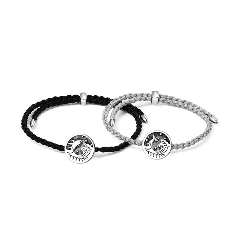 925 Sterling Silver Bracelet Simple Whale Waves Braided Bracelets Bangles For Lovers Women Wedding Party Jewelry Gift
925 Sterling Silver Bracelet Simple Whale Waves Braided Bracelets Bangles For Lovers Women Wedding Party Jewelry Gift