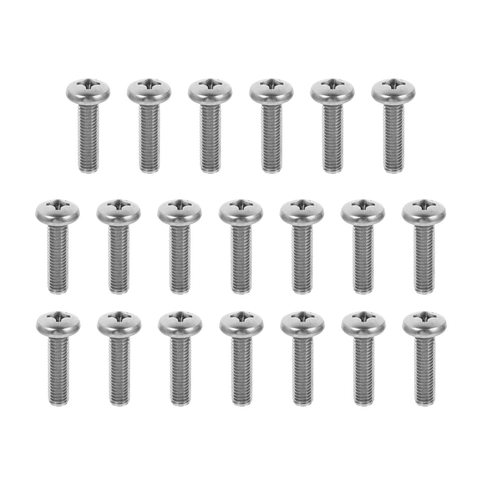 20 Pcs Stainless Steel Screws 304 Grade Cross Head Disc Cap Bolts for Mounting Wall Hanging Decorative Fixings
20 Pcs Stainless Steel Screws 304 Grade Cross Head Disc Cap Bolts for Mounting Wall Hanging Decorative Fixings