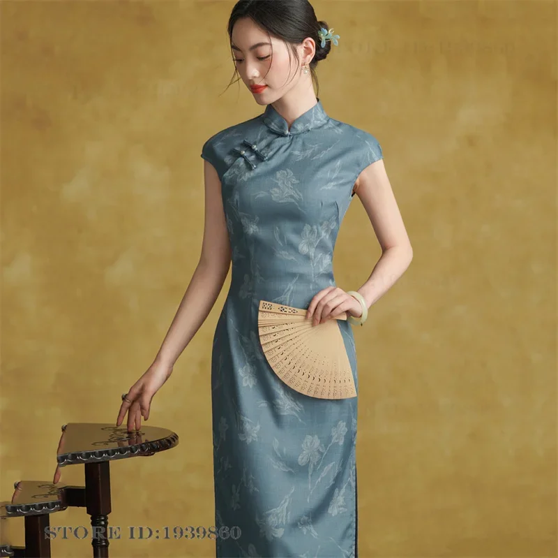 Elegant Vintage Jacquard Qipao Chinese Dress Spring Summer New Womens Dress Long Cheongsam New Chinese Style Vestidos Big Size
Elegant Vintage Jacquard Qipao Chinese Dress Spring Summer New Womens Dress Long Cheongsam New Chinese Style Vestidos Big Size