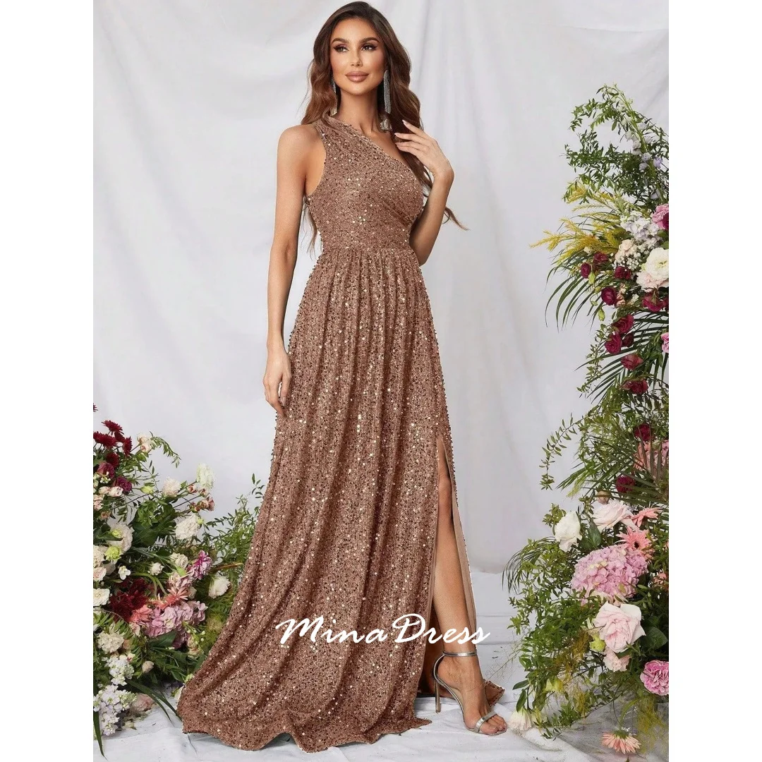 Mina One Shoulder Evening Dress Luxury Elegant Party Dresses Woman Sleeveless Slit Customized Backless Sequins Slanted Shoulders
Mina One Shoulder Evening Dress Luxury Elegant Party Dresses Woman Sleeveless Slit Customized Backless Sequins Slanted Shoulders