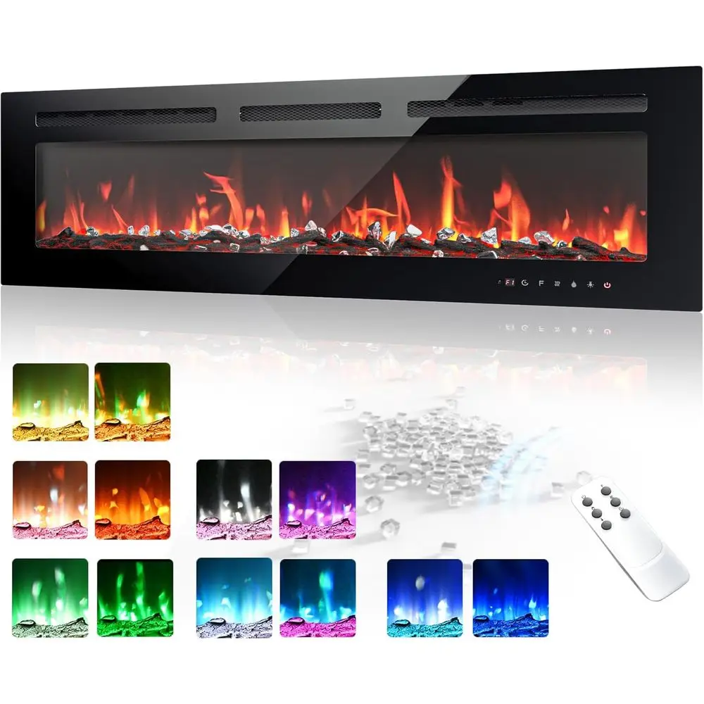 50 Inch Electric ireplace Wall Reced and Wall Mounted with Adjustable lame Color, ireplace Heater with Remote Control, Linear ir
50 Inch Electric ireplace Wall Reced and Wall Mounted with Adjustable lame Color, ireplace Heater with Remote Control, Linear ir
