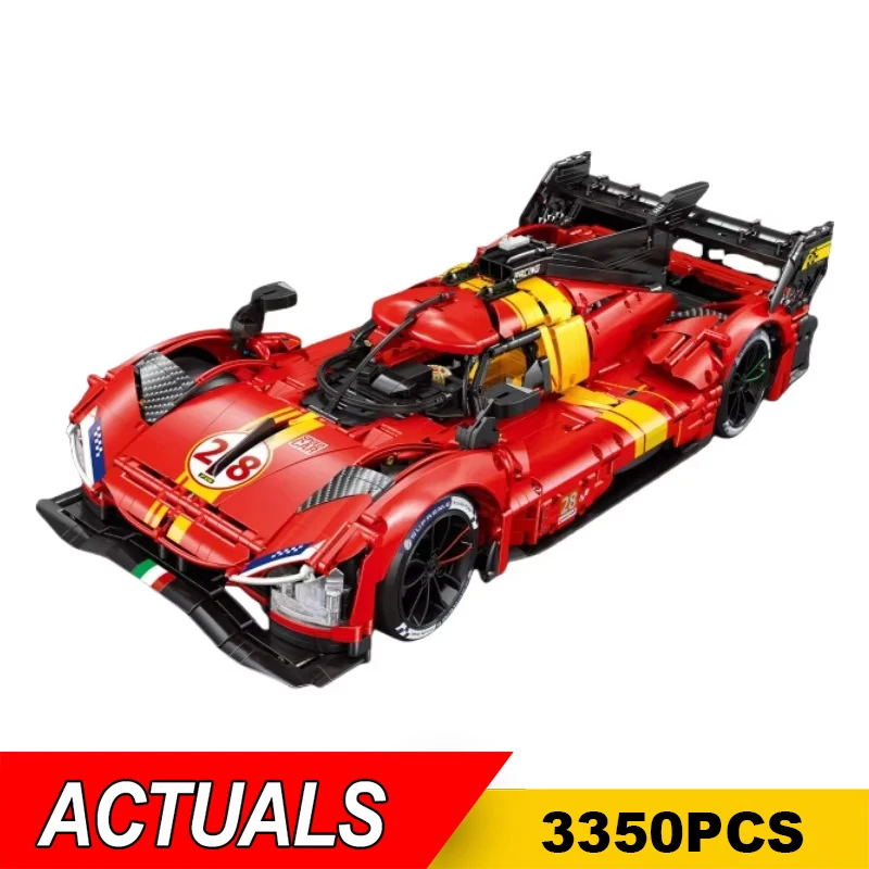 NEW 3350Pcs MOC Technical 1:8 Hypercar 499P Sports Car Building Blocks Model Bricks Assembling Ornament Toys for Kids Gift Set
NEW 3350Pcs MOC Technical 1:8 Hypercar 499P Sports Car Building Blocks Model Bricks Assembling Ornament Toys for Kids Gift Set