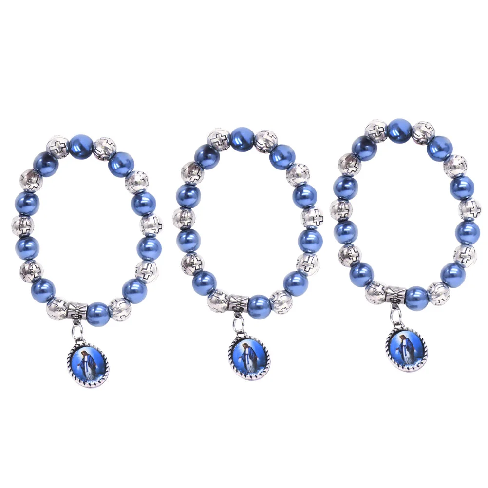 3 Pcs Cross Bracelet Religious Wrist Jewelry Chain Ornament Pearl Decor Delicate Bangle Zinc Alloy Bangles Chic Bracelets
3 Pcs Cross Bracelet Religious Wrist Jewelry Chain Ornament Pearl Decor Delicate Bangle Zinc Alloy Bangles Chic Bracelets
