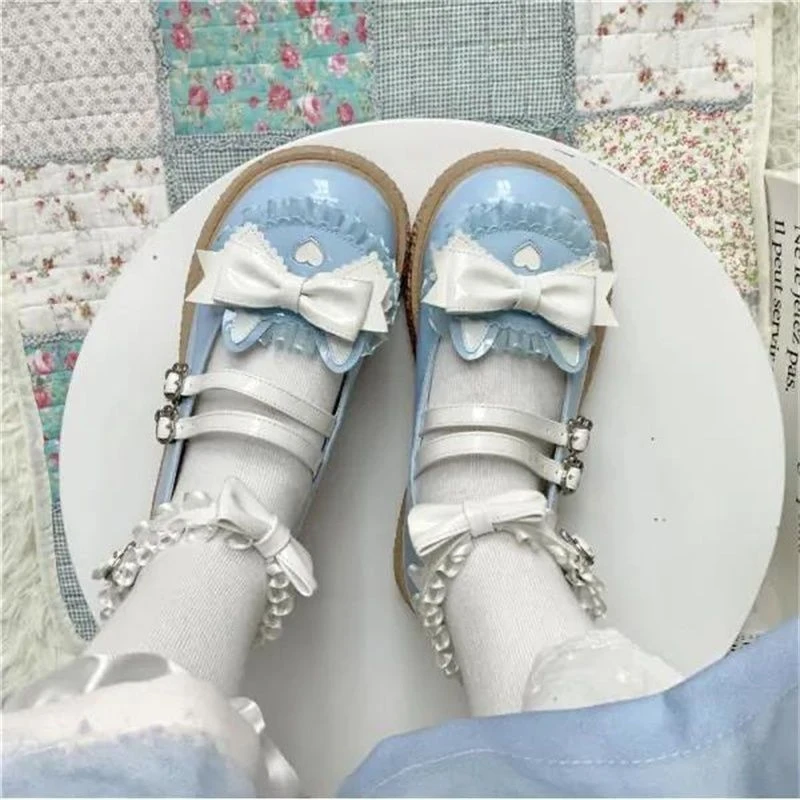 Women's Mary Jane Shoes Thick-sole Yellow Blue Lovely Lolita Shoes Cute Heart Bowknot Pumps Height Increasing Zapatos De Mujer
Women's Mary Jane Shoes Thick-sole Yellow Blue Lovely Lolita Shoes Cute Heart Bowknot Pumps Height Increasing Zapatos De Mujer