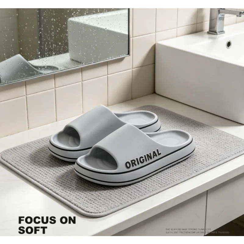 Women Letter Slippers Beach Slides Solid Color Mens Thick Sole Indoor Bathroom Anti Slip Shoes Summer Couple Sandals
Women Letter Slippers Beach Slides Solid Color Mens Thick Sole Indoor Bathroom Anti Slip Shoes Summer Couple Sandals