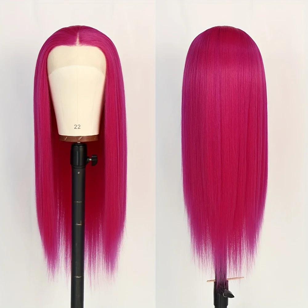 Long Straight Hot Pink Lace Front Wig for Women - Vibrant Middle Part, High-Density 180%, Heat Resistant Synthetic Hair
Long Straight Hot Pink Lace Front Wig for Women - Vibrant Middle Part, High-Density 180%, Heat Resistant Synthetic Hair