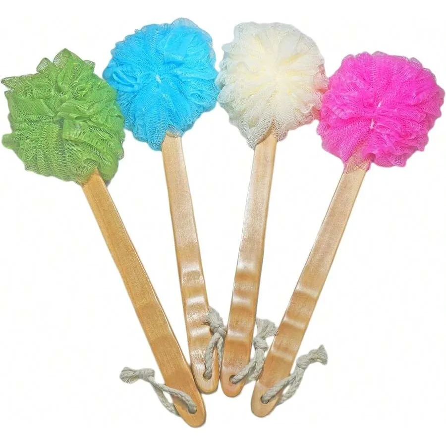 【New style】4 Pack Shower Loofah Body and Back Scrubber - Exfoliating Loofah Luffa Loofa Bath Brush On A Stick - With Long Woode
【New style】4 Pack Shower Loofah Body and Back Scrubber - Exfoliating Loofah Luffa Loofa Bath Brush On A Stick - With Long Woode
