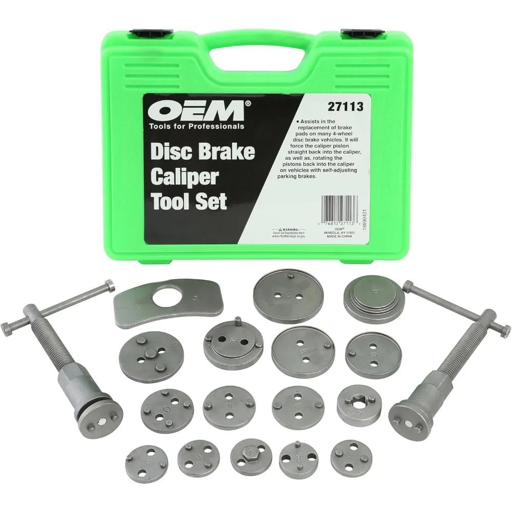 OEMTOOLS 27113 Набор из 18-х штангенциркулей для дисков, для дома/импортных видов спорта, включая левый инструмент для нарезания резьбы
OEMTOOLS 27113 Набор из 18-х штангенциркулей для дисков, для дома/импортных видов спорта, включая левый инструмент для нарезания резьбы