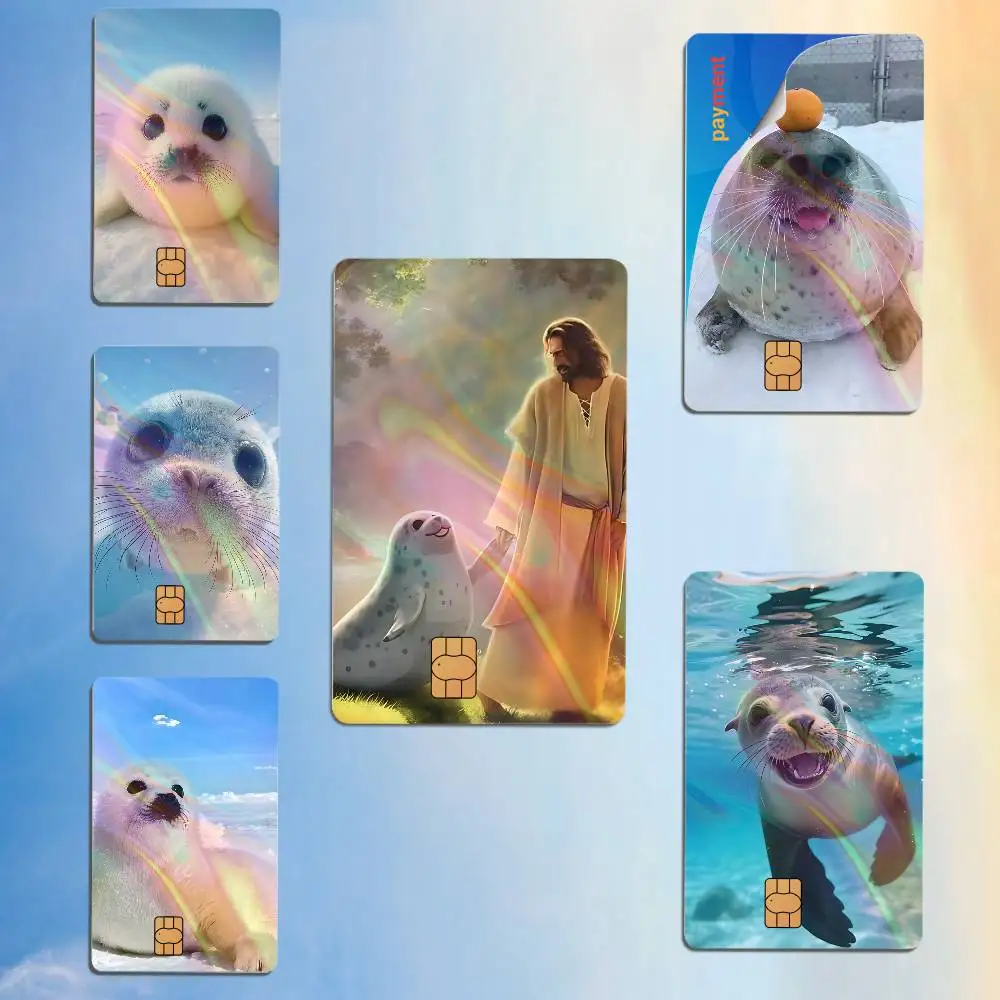 Round and round cute Seal Sea Holographic effect Credit Debit Card Stickers Diy Waterproof Sticker Film Tape Skin for Small Chip
Round and round cute Seal Sea Holographic effect Credit Debit Card Stickers Diy Waterproof Sticker Film Tape Skin for Small Chip