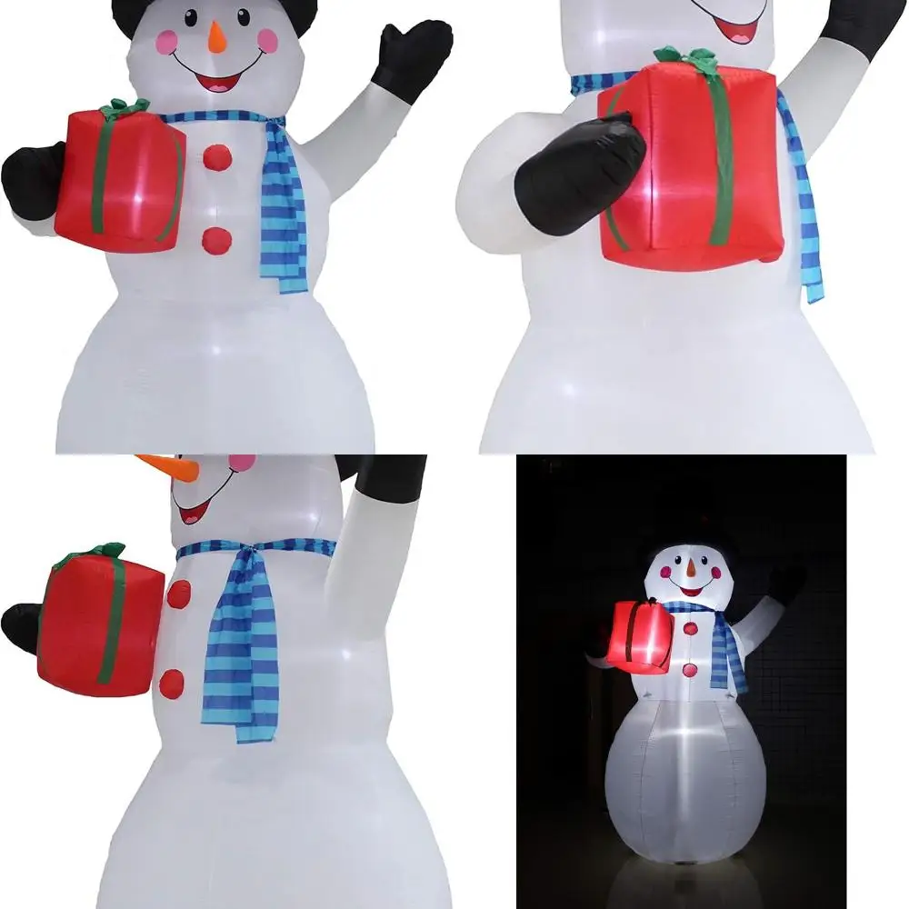 Lighted 12 Foot Tall Christmas Snowman with Gift Box for Outdoor and Indoor Party Decorations - Family Garden Yard Prop
Lighted 12 Foot Tall Christmas Snowman with Gift Box for Outdoor and Indoor Party Decorations - Family Garden Yard Prop