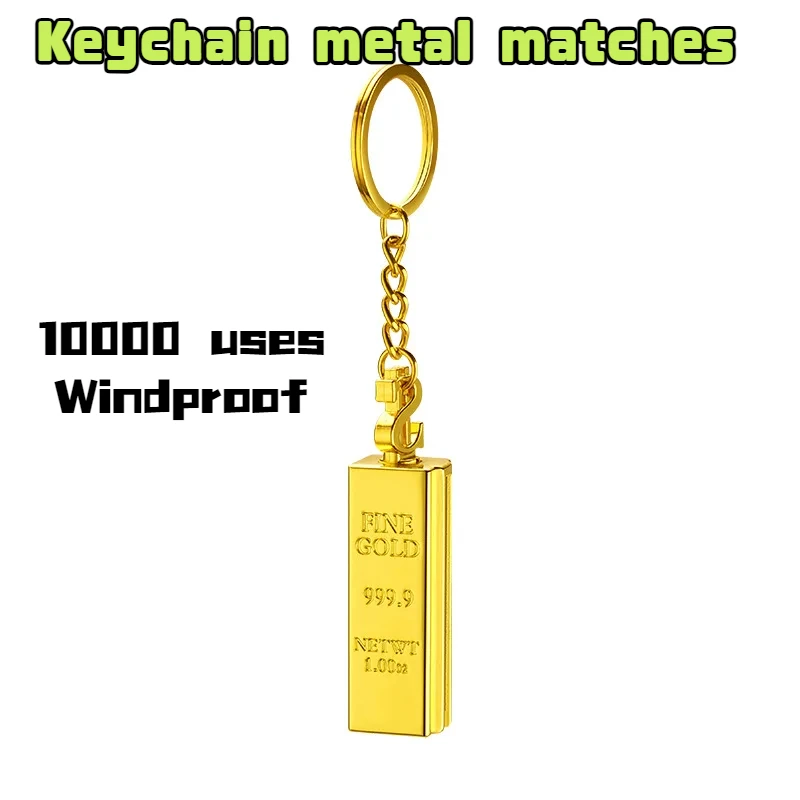 2024 Gold Bar Ten Thousand Matches Waterproof Kerosene Lighter Multi functional Keychain Igniter Outdoor Supplies Gift
2024 Gold Bar Ten Thousand Matches Waterproof Kerosene Lighter Multi functional Keychain Igniter Outdoor Supplies Gift