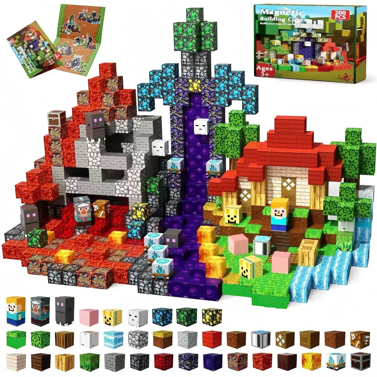 Multi-Color Pixel Magnetic Blocks Kit 200/300PCS 3D Magnet Construction STEM Brain Training Creative Toy Gift for Boys Girls 3+
Multi-Color Pixel Magnetic Blocks Kit 200/300PCS 3D Magnet Construction STEM Brain Training Creative Toy Gift for Boys Girls 3+