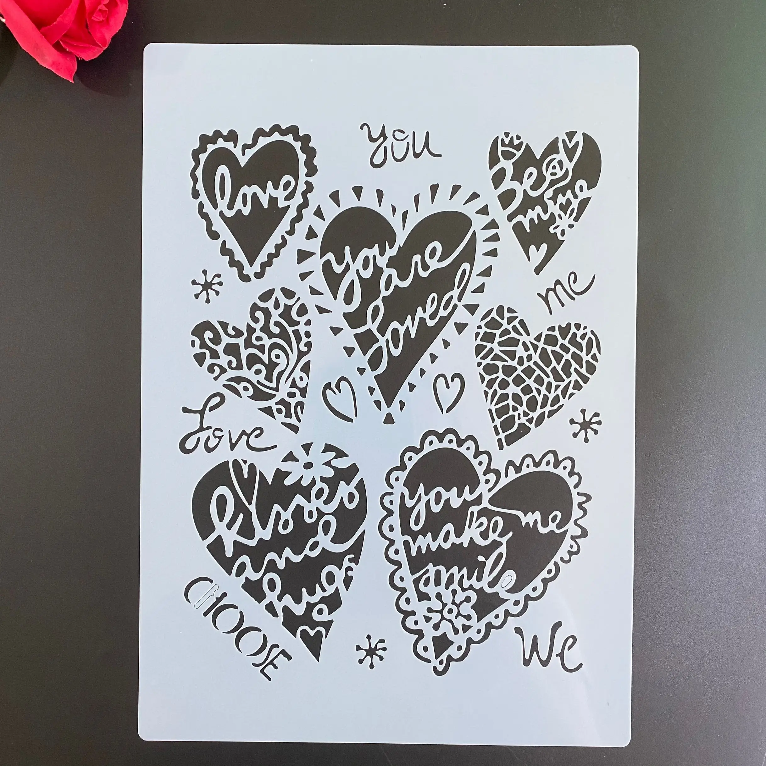 A4 29 *21cm DIY cake Stencils wall Painting Scrapbook Coloring Embossing Album Decorative Paper Card Template wall love
A4 29 *21cm DIY cake Stencils wall Painting Scrapbook Coloring Embossing Album Decorative Paper Card Template wall love