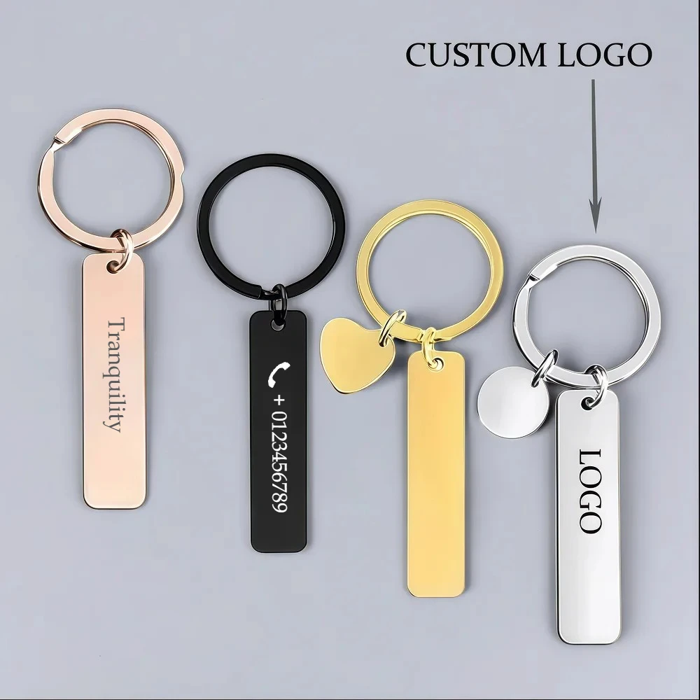 New Style Rectangular Hang Tag Metal Key Ring Stainless Steel Custom Logo Name Keychain Engraved Laser Advertising Gift
New Style Rectangular Hang Tag Metal Key Ring Stainless Steel Custom Logo Name Keychain Engraved Laser Advertising Gift