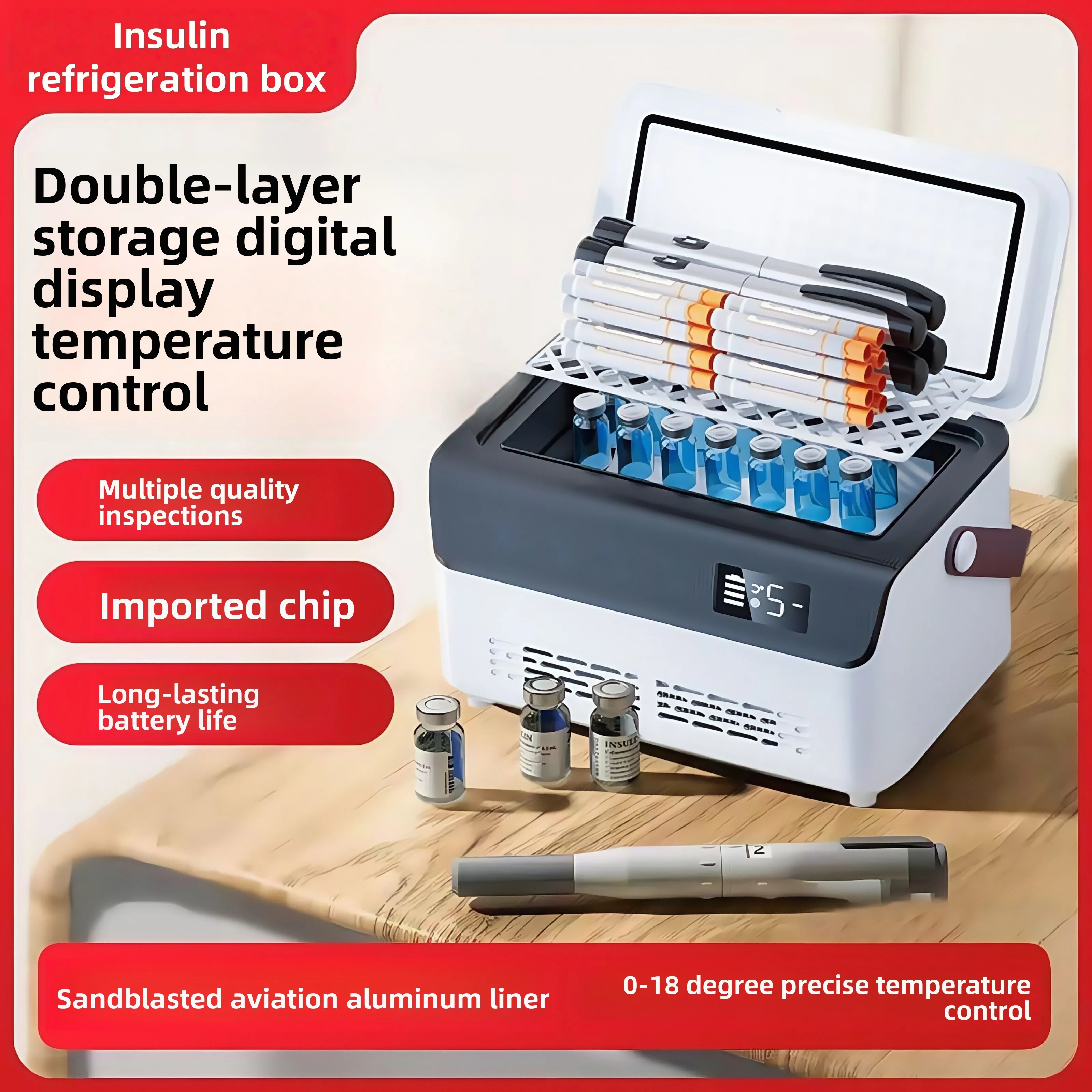 Insulin medicine refrigeration constant temperature refrigerator, business travel, portable insulin double-layer insulated refri
Insulin medicine refrigeration constant temperature refrigerator, business travel, portable insulin double-layer insulated refri
