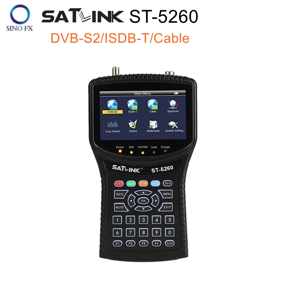 SATLINK ST-5260 DVB-S2/ISDB-T/Cable Combo Digital Finder Meter Supports MPEG2 MPEG4 H.265 With Spectrum Analyzer
SATLINK ST-5260 DVB-S2/ISDB-T/Cable Combo Digital Finder Meter Supports MPEG2 MPEG4 H.265 With Spectrum Analyzer