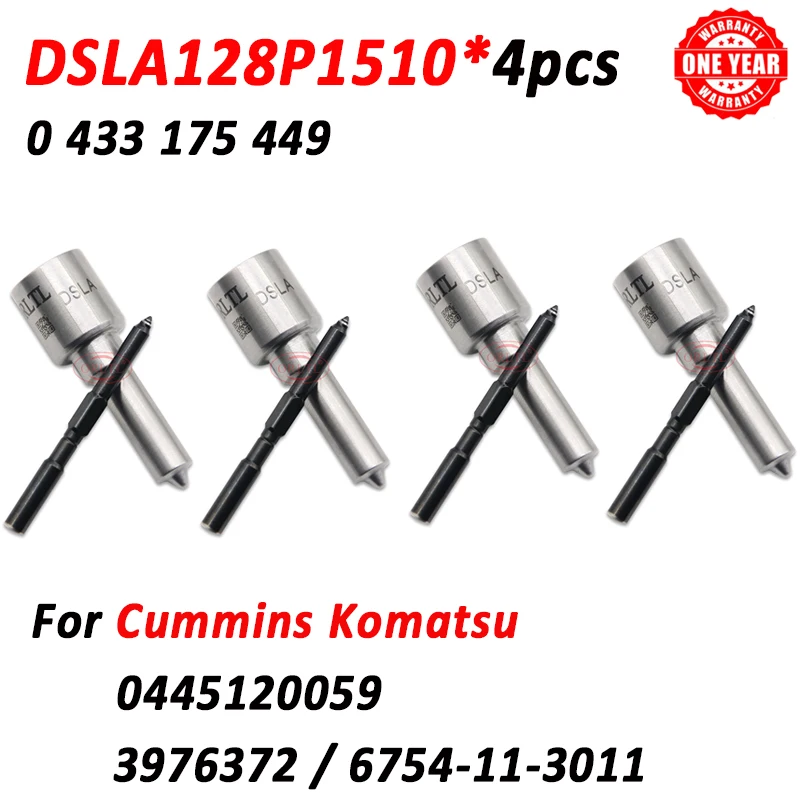 4pcs DSLA128P1510 0433175449 Diesel Fuel Injector Nozzle DSLA 128 P 1510 for Cummins Komatsu 6754113011 3976372 0445120059
4pcs DSLA128P1510 0433175449 Diesel Fuel Injector Nozzle DSLA 128 P 1510 for Cummins Komatsu 6754113011 3976372 0445120059