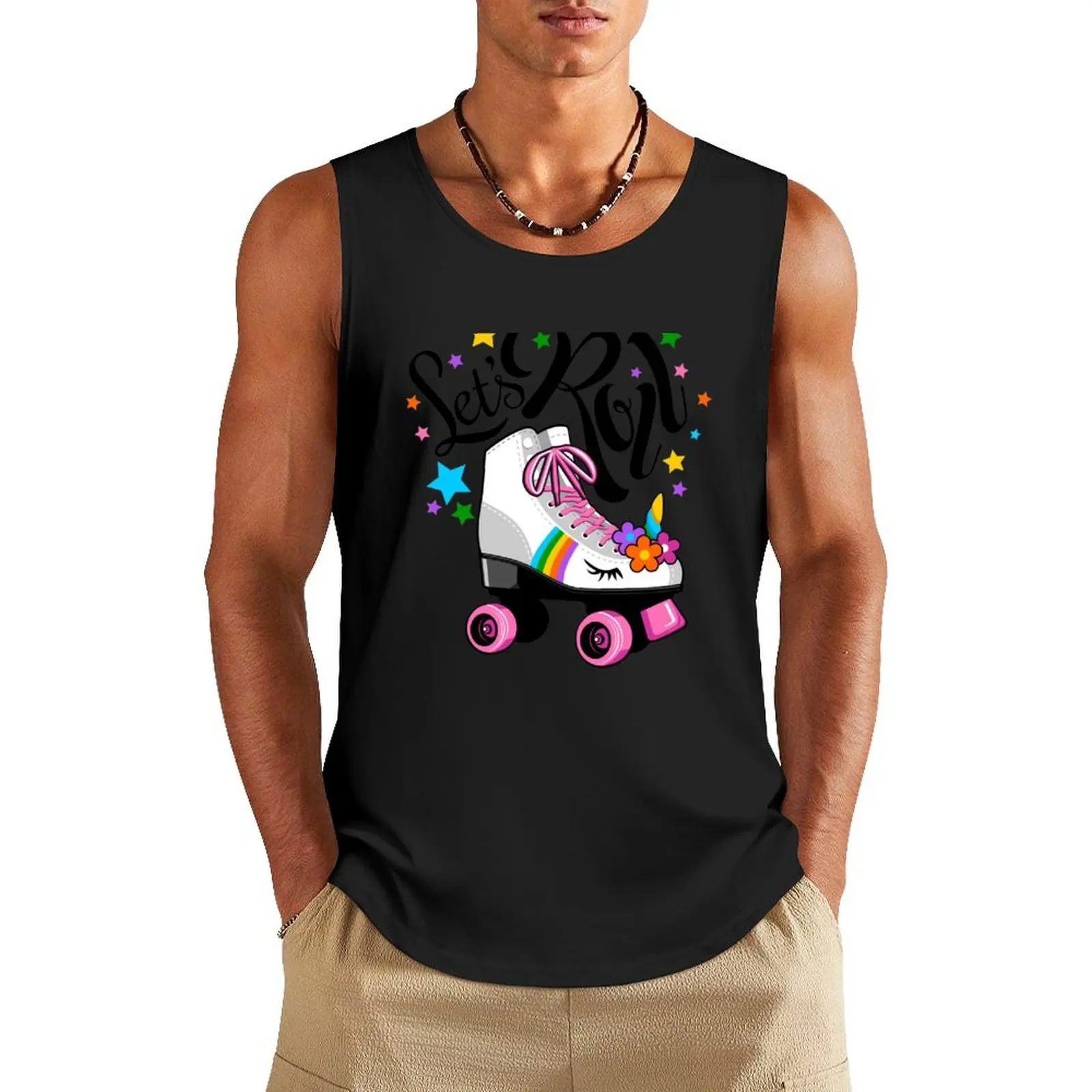 Let's Roll. Roller skate - unicorn. Gift for girls, birthday party. Tank Top mens gym clothes Men's tops summer clothes men 2025
Let's Roll. Roller skate - unicorn. Gift for girls, birthday party. Tank Top mens gym clothes Men's tops summer clothes men 2025