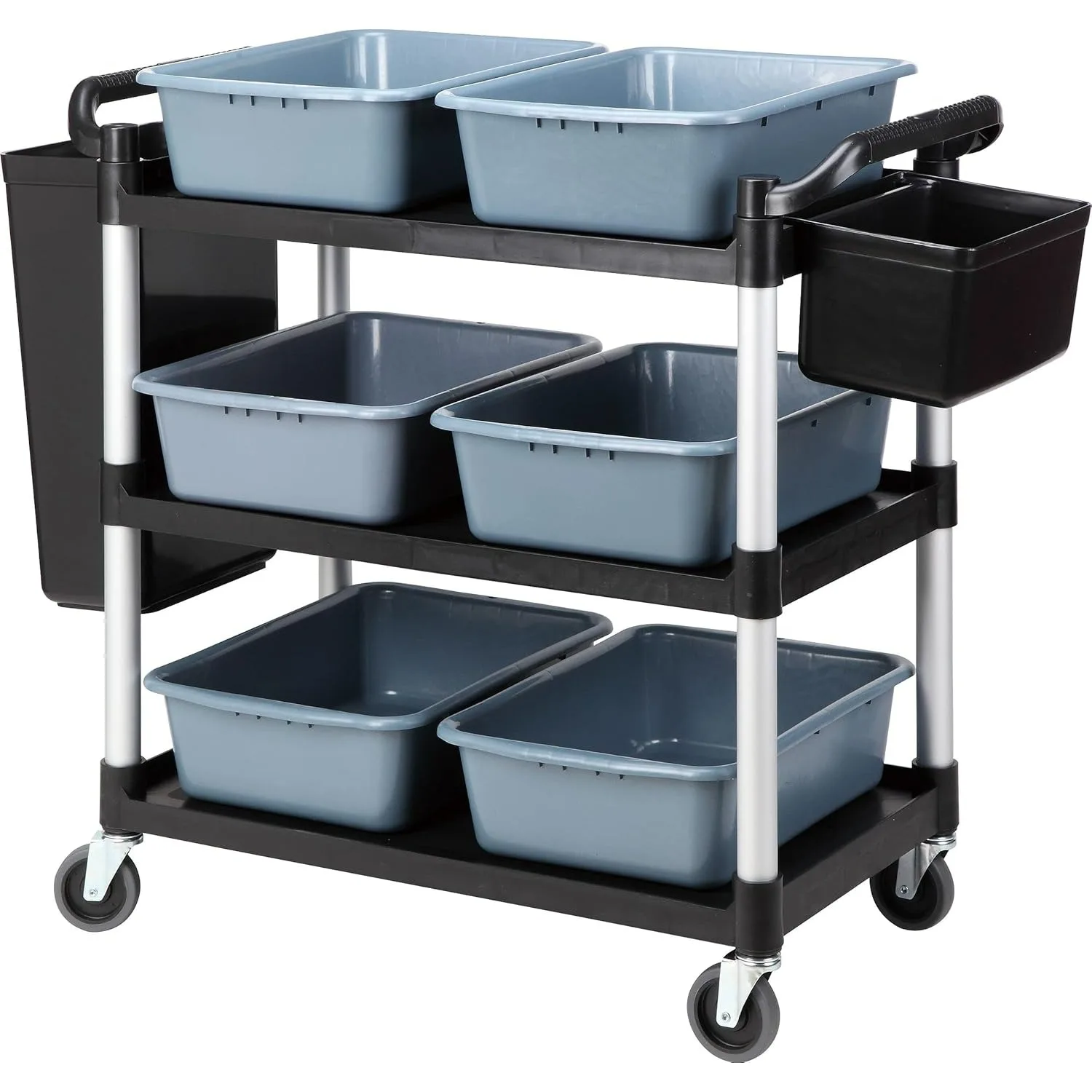 Storage Cart 3 Tier Heavy Duty Commercial Grade Utility Cart,Dish Cart for Restaurant,,Laundry Room with 6 Basin 2 Barrels
Storage Cart 3 Tier Heavy Duty Commercial Grade Utility Cart,Dish Cart for Restaurant,,Laundry Room with 6 Basin 2 Barrels