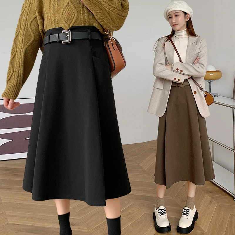 High Waist A-Line Midi Skirt for Women Woolen Fabric Casual Commute Sle Zipper Design plus Size Belly Cover Slimming Umbrel...
High Waist A-Line Midi Skirt for Women Woolen Fabric Casual Commute Sle Zipper Design plus Size Belly Cover Slimming Umbrel...