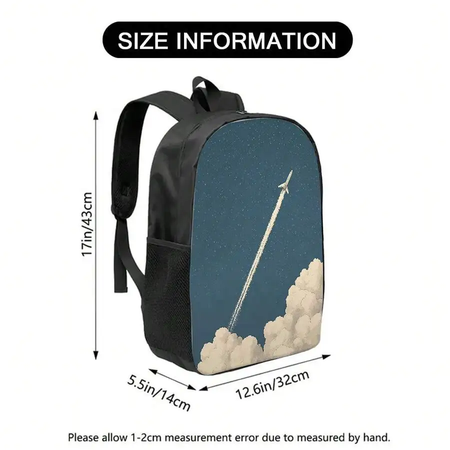 Airplane And Cloud Print Backpack For Travel And Daily Use
Airplane And Cloud Print Backpack For Travel And Daily Use