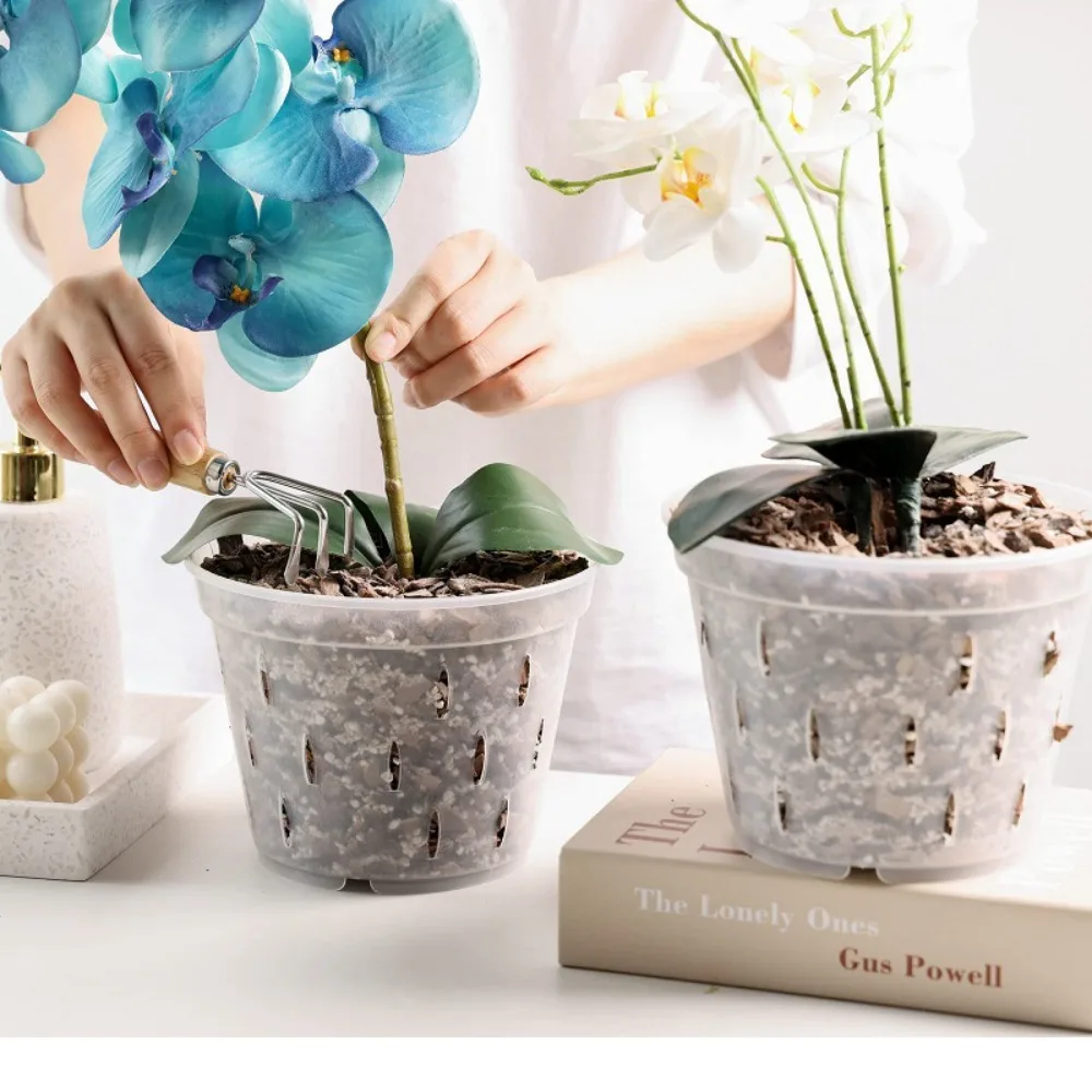 Drainage Breathable Plastic With Holes And Trays Transparent Orchid Pot For Phalaenopsis Orchid Planting Plant Pots Flowerpot
Drainage Breathable Plastic With Holes And Trays Transparent Orchid Pot For Phalaenopsis Orchid Planting Plant Pots Flowerpot