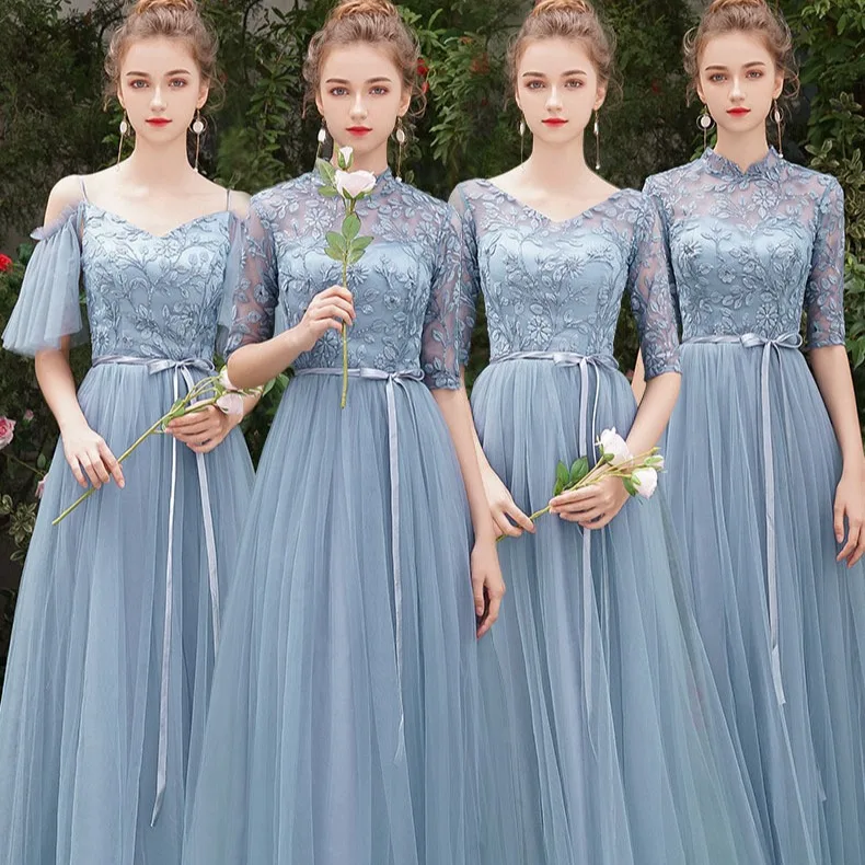 Long ey Blue Maids Dr Faionable Wedding Guest Dr Sister up Best Friend Evening Gown High Waist A-Line Skirt
Long ey Blue Maids Dr Faionable Wedding Guest Dr Sister up Best Friend Evening Gown High Waist A-Line Skirt