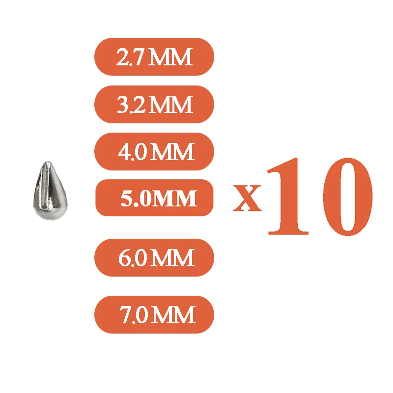 10pcs Ice Fishing Jig Head Tear Drop Winter Lure 2.7mm-7mm Primary Colors DIY Jig Head for Pike Bass Outdoor Fishing
10pcs Ice Fishing Jig Head Tear Drop Winter Lure 2.7mm-7mm Primary Colors DIY Jig Head for Pike Bass Outdoor Fishing