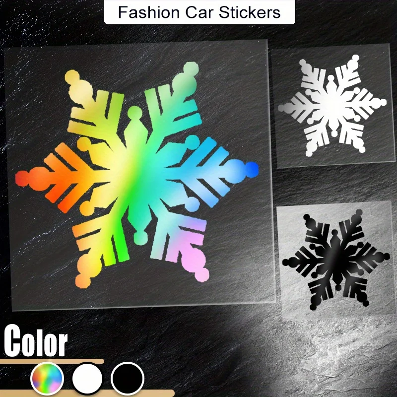 1PC Festive Snowflake Holographic Car Sticker" – Suitable for application on car grilles, luggage sides, skate helmet fronts,
1PC Festive Snowflake Holographic Car Sticker" – Suitable for application on car grilles, luggage sides, skate helmet fronts,
