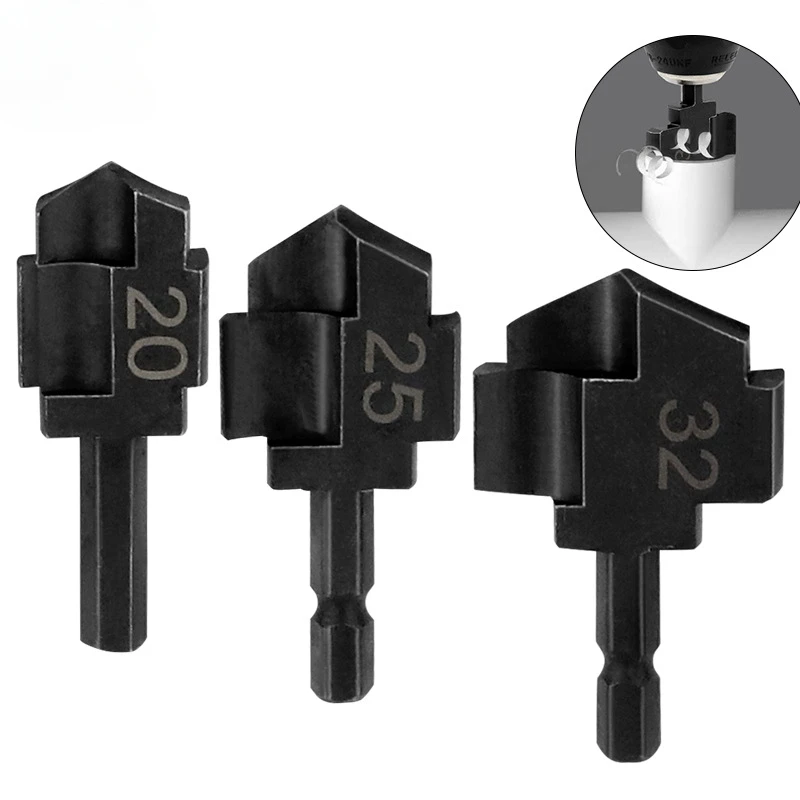 20/25/32 Step Drill Bits, Hexagonal Handle End-drilling Bit Parts, Used for PPR Lifting Hole Water Pipe Tapping Repair Tools
20/25/32 Step Drill Bits, Hexagonal Handle End-drilling Bit Parts, Used for PPR Lifting Hole Water Pipe Tapping Repair Tools