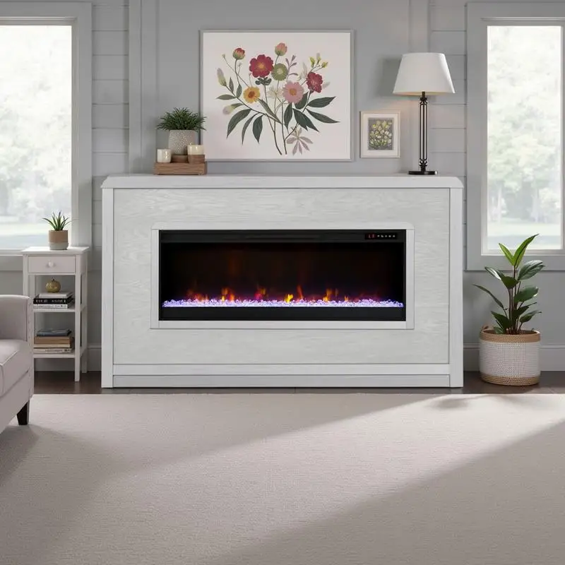 62" Fireplace Mantel, Minimal Assembly, White Finish, Classic Design for Home or Office Use
62" Fireplace Mantel, Minimal Assembly, White Finish, Classic Design for Home or Office Use