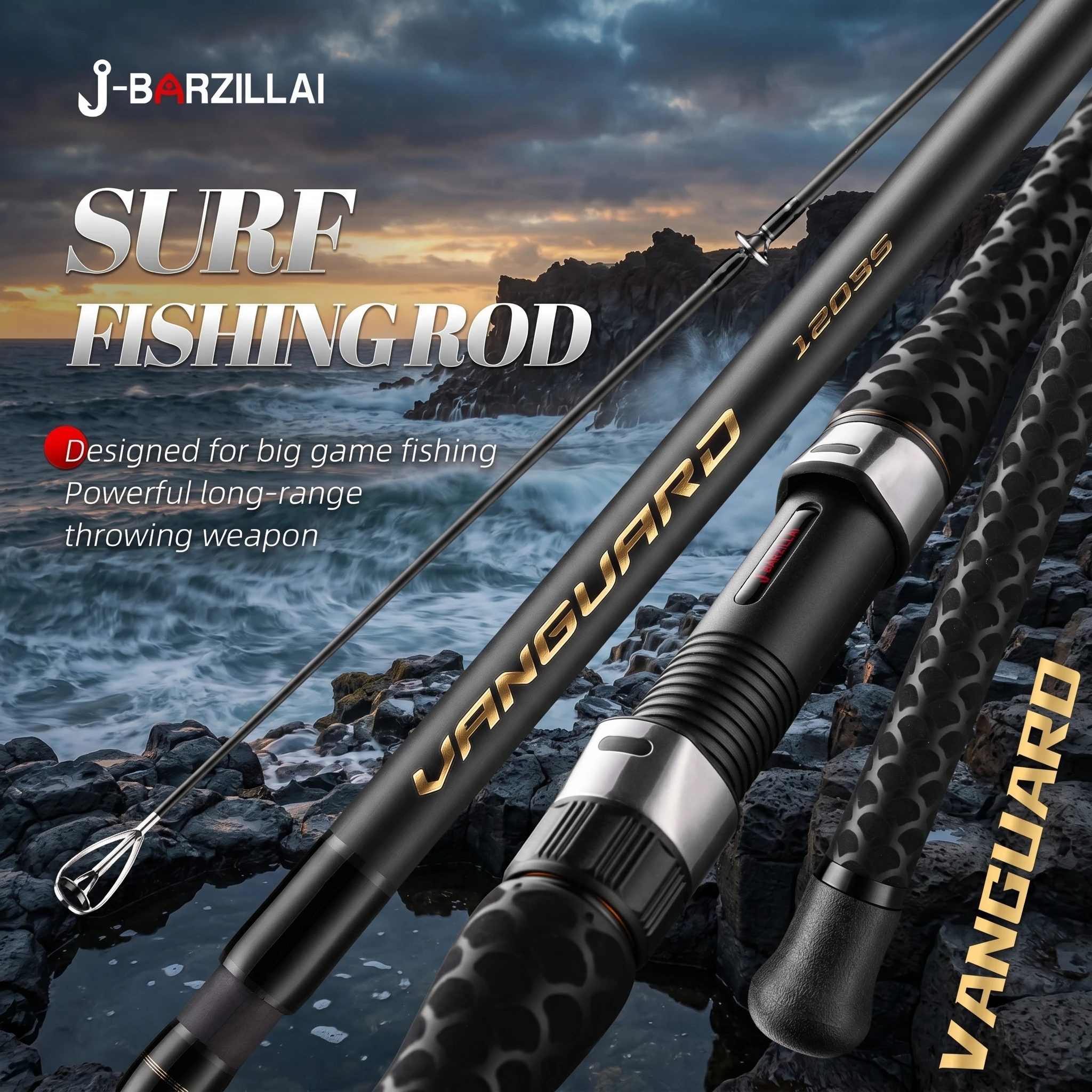 Carbon Surf Spinning Fishing Rod, Ultra-Light High-Sensitivity Graphite Pole, Saltwater/Onshore 3/4 Pieces Surf Fishing12ft 13ft
Carbon Surf Spinning Fishing Rod, Ultra-Light High-Sensitivity Graphite Pole, Saltwater/Onshore 3/4 Pieces Surf Fishing12ft 13ft