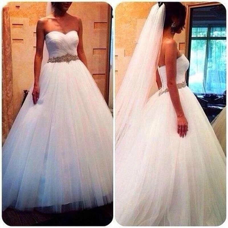 ANGELSBRIDEP Ball Gown Sweetheart Wedding Dresses Robe de mariee Empire Waist Tulle Floor-Length Formal Bride Dress Plus Size
ANGELSBRIDEP Ball Gown Sweetheart Wedding Dresses Robe de mariee Empire Waist Tulle Floor-Length Formal Bride Dress Plus Size