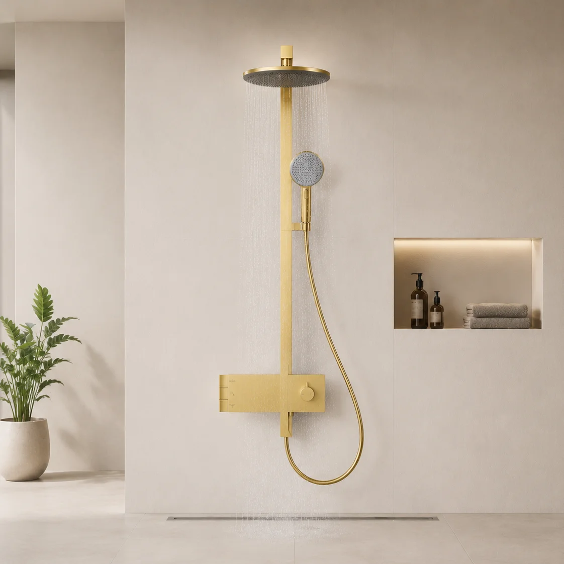 Multifunction Wall Mounted Bathroom Shower Head Handheld Set Watermark Stainless Steel Brushed Gold Shower Set
Multifunction Wall Mounted Bathroom Shower Head Handheld Set Watermark Stainless Steel Brushed Gold Shower Set