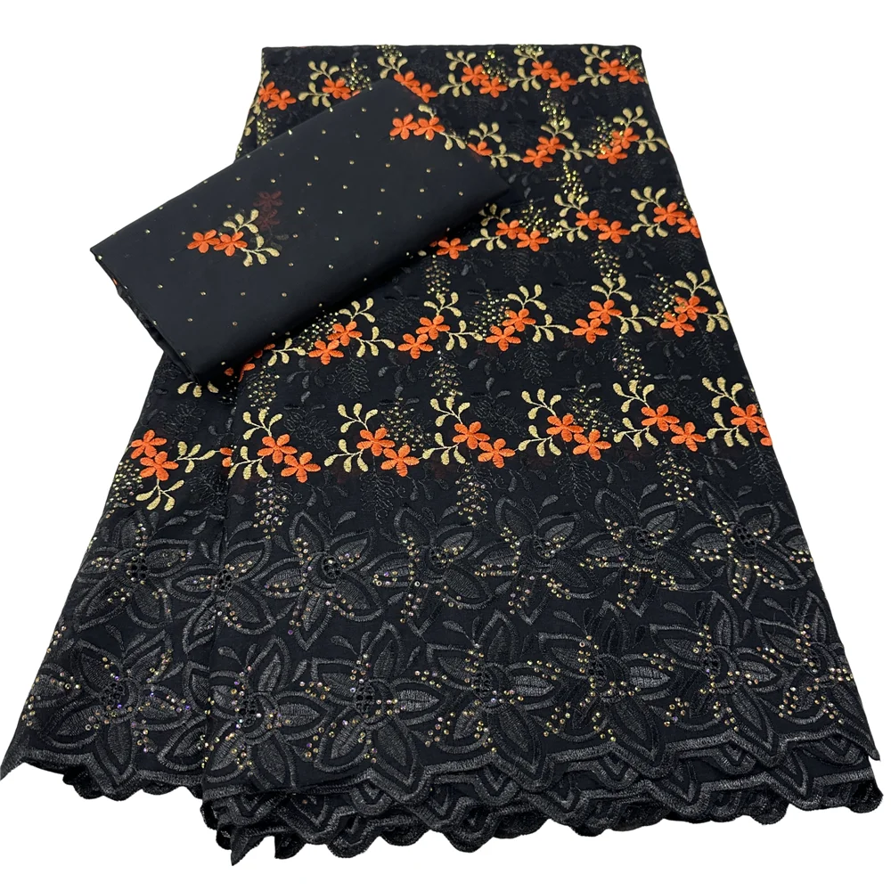 Luxury 5+2 Yards Swiss Voile Embroidered Lace Fabric Nigerian Cotton Dry Lace with Stones for Clothing Sewing Materials 31A05
Luxury 5+2 Yards Swiss Voile Embroidered Lace Fabric Nigerian Cotton Dry Lace with Stones for Clothing Sewing Materials 31A05
